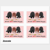 Sticker Rectangulaire Colonnes des bordures de boutons (Feuille)