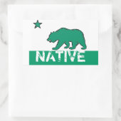 Sticker Rectangulaire Colonnes d'ours blanc vert en Californie (Sac)