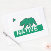 Sticker Rectangulaire Colonnes d'ours blanc vert en Californie (Enveloppe)