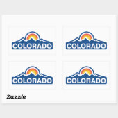 Sticker Rectangulaire Colorado Flag Mountain (Feuille)