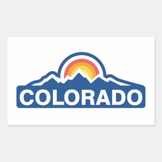 Sticker Rectangulaire Colorado Flag Mountain (Devant)