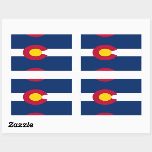 Sticker Rectangulaire Colorado : Le drapeau américain du centenaire