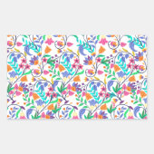 Sticker Rectangulaire Colourful Exotic Floral Pattern-23147 (Devant)