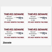 Sticker Rectangulaire Colt de deuxième modification AR-15 (Feuille)