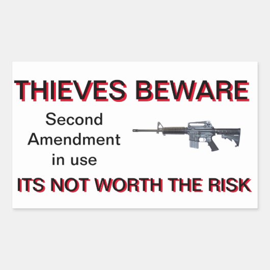 Sticker Rectangulaire Colt de deuxième modification AR-15 (Devant)