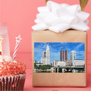 Sticker Rectangulaire Columbus, Ohio skyline