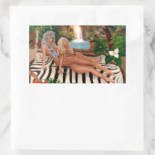 STICKER RECTANGULAIRE COMBAT DE REINES DE LA JUNGLE (Sac)