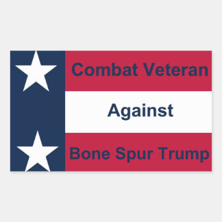 Sticker Rectangulaire Combattez l'ancien combattant contre Trump