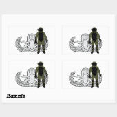 Sticker Rectangulaire Combinaison de bombe EOD (Feuille)