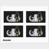 Sticker Rectangulaire Combinaison de bombe EOD (Feuille)