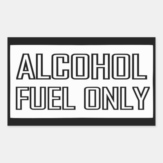 Sticker Rectangulaire Combustible d'alcool uniquement (Devant)