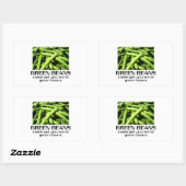 Sticker Rectangulaire Come get you some green beans. (Feuille)