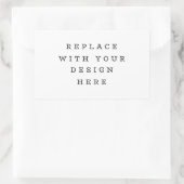 Sticker Rectangulaire COMMANDE D'IMPRESSION enveloppe rectangulaire de f (Sac)