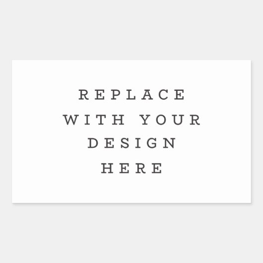 Sticker Rectangulaire COMMANDE D'IMPRESSION enveloppe rectangulaire de f (Devant)