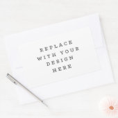 Sticker Rectangulaire COMMANDE D'IMPRESSION enveloppe rectangulaire de f (Enveloppe)