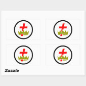 Sticker Rectangulaire Commanderie (Feuille)