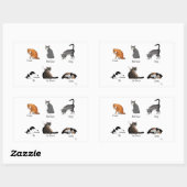 Sticker Rectangulaire Commandes Cat (Feuille)