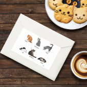 Sticker Rectangulaire Commandes Cat