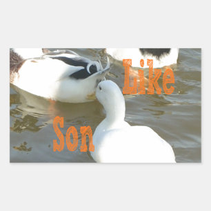 Sticker Rectangulaire Comme Père Comme Fils.