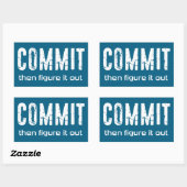 Sticker Rectangulaire Commencer, Puis Trouver (Feuille)