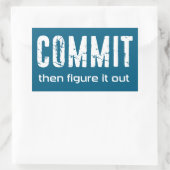 Sticker Rectangulaire Commencer, Puis Trouver (Sac)