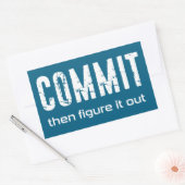 Sticker Rectangulaire Commencer, Puis Trouver (Enveloppe)