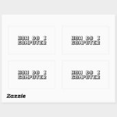 Sticker Rectangulaire Comment puis-je utiliser l'ordinateur (Feuille)