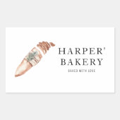 Sticker Rectangulaire Commerce du logo professionnel de boulangerie mode (Devant)
