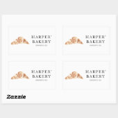 Sticker Rectangulaire Commerce du logo professionnel de boulangerie mode (Feuille)