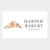 Sticker Rectangulaire Commerce du logo professionnel de boulangerie mode (Devant)