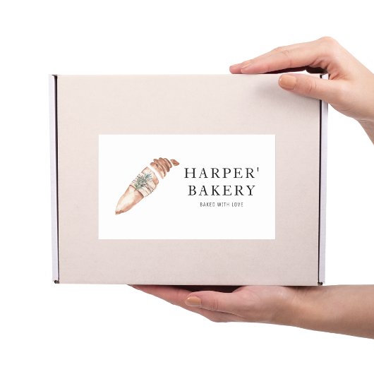 Sticker Rectangulaire Commerce du logo professionnel de boulangerie mode