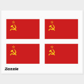 Sticker Rectangulaire Communauté Russia Flag USSR (Feuille)