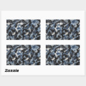 Sticker Rectangulaire comouflage bleu gris (Feuille)