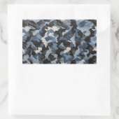 Sticker Rectangulaire comouflage bleu gris (Sac)