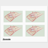 Sticker Rectangulaire Compas randonnée (Feuille)