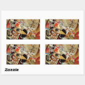 Sticker Rectangulaire Composition Abstraite de Kandinsky (Feuille)