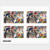 Sticker Rectangulaire Composition VII de Kandinsky (Feuille)