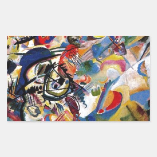 Sticker Rectangulaire Composition VII de Kandinsky (Devant)