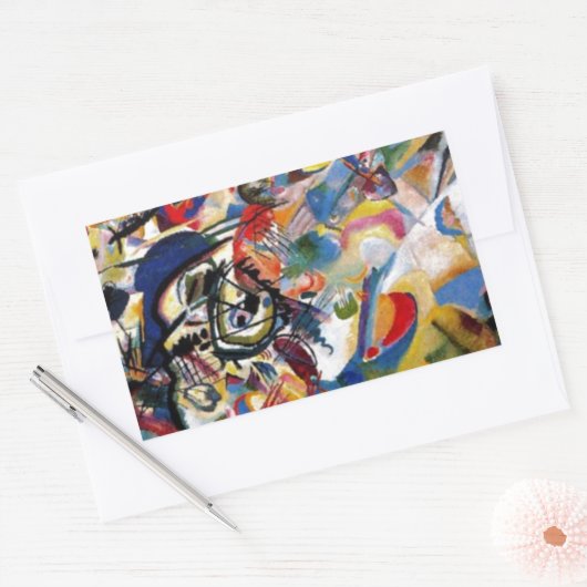 Sticker Rectangulaire Composition VII de Kandinsky (Enveloppe)