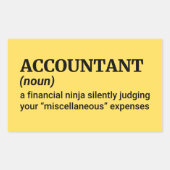 Sticker Rectangulaire Comptable drôle (Devant)