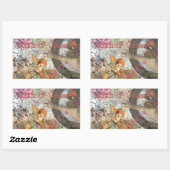 Sticker Rectangulaire Comptine de Mère l'Oie Conte de Fées (Feuille)