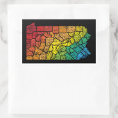Sticker Rectangulaire comté de pennsylvanie (Sac)