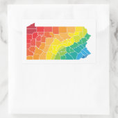 Sticker Rectangulaire comté de pennsylvanie (Sac)