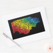 Sticker Rectangulaire comtés de couleur de l'illinois (Enveloppe)