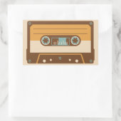 Sticker Rectangulaire Conception Analogique de bande de cassette (Sac)