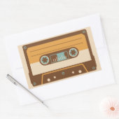 Sticker Rectangulaire Conception Analogique de bande de cassette (Enveloppe)