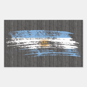 Sticker Rectangulaire Conception argentine fraîche de drapeau