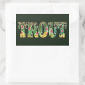 Sticker Rectangulaire Conception Brown de la peau de truite (Sac)