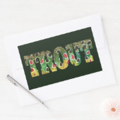 Sticker Rectangulaire Conception Brown de la peau de truite (Enveloppe)