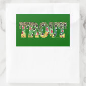 Sticker Rectangulaire Conception Brown de truites (Sac)